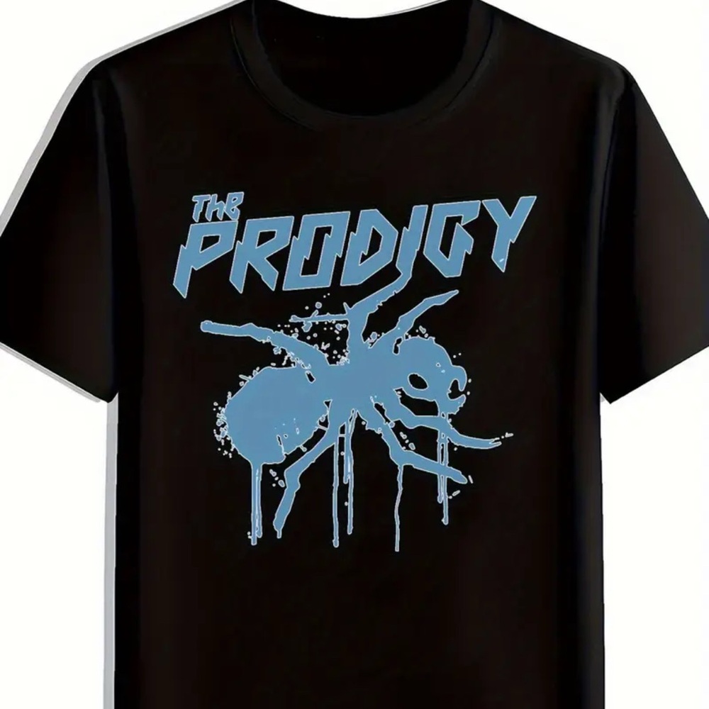 The Prodigy Black T-Shirt with Blue Graphic Unisex